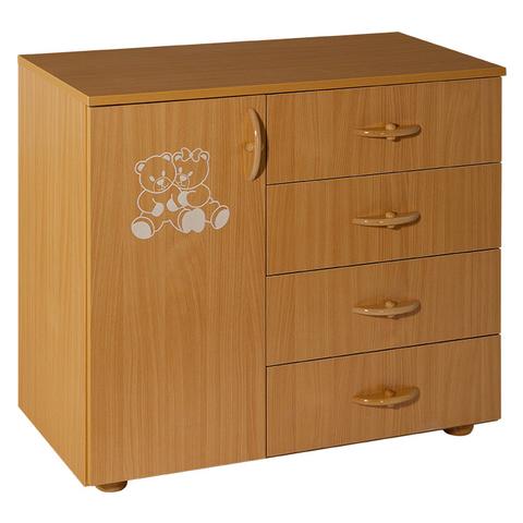 Teddy Nature Childrens Cabinets Childrens Cabinet With 4 Drawers