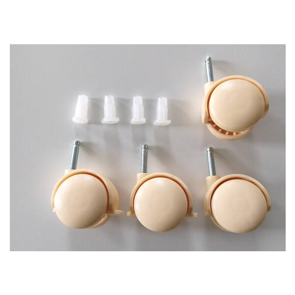 Točkići za krevetić BEŽ -set 4 komada Slika-1